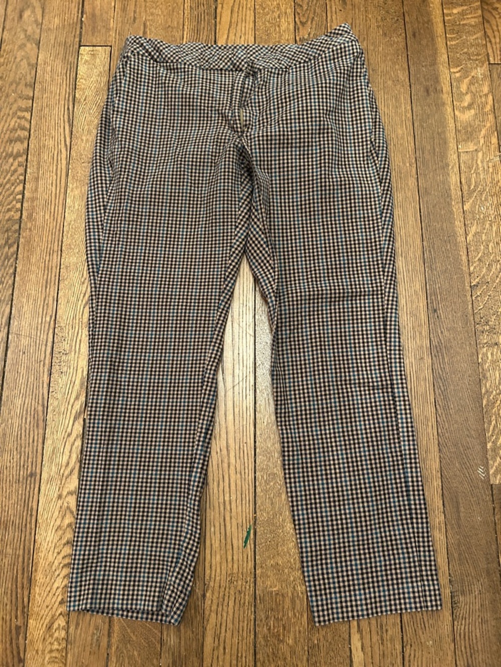 J. Jill Checked Chinos in Brown & Black